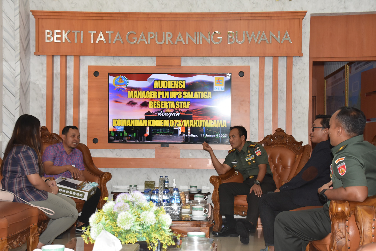 Danrem 073/Makutarama Audiensi Dengan Manager UP3 Salatiga